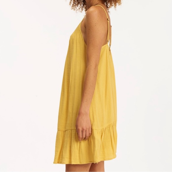 Billabong Babydoll Dress Cover-Up Yellow Size Medium NWT - Picture 3 of 15